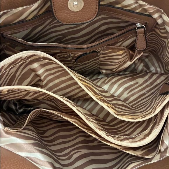 DANA BUCHMAN Rose Floral Tote Multicolor 17" X 12" X 3.5" - Picture 5 of 5